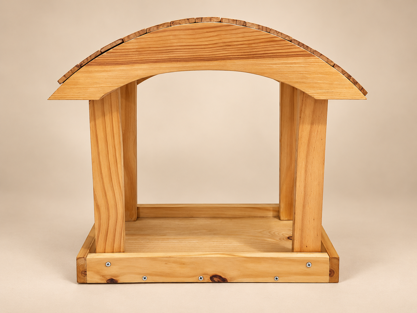 Handmade wooden bird feeder