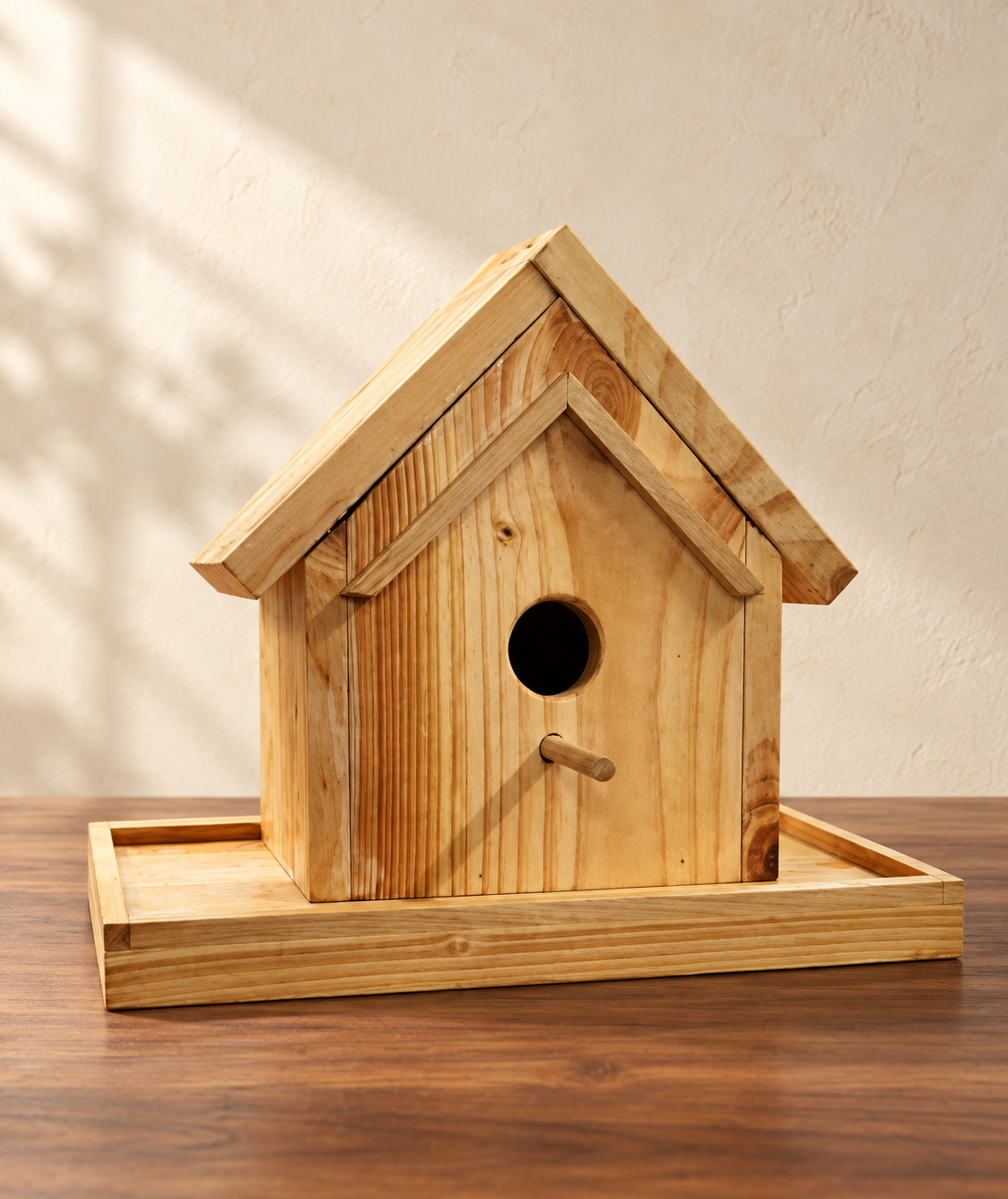 Wooden bird nest house